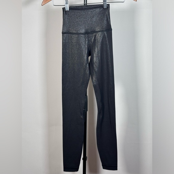 NWOT Lululemon Align High-Rise Pant 28" *Shine Radiate Foil Print Black - Picture 5 of 6